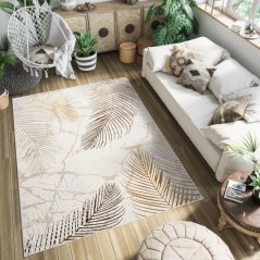 Luxusteppich mit Blättern GOLDEN