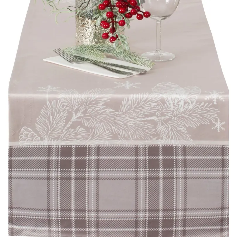 Béžová vianočná štóla s jemným vzorom