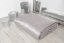 Visokokakovostna satenasta pregrinjala v sivi barvi za zakonsko posteljo 200 x 220 cm