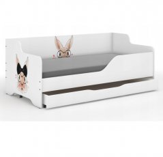 Dětská postel s rozkošným zajíčkem 160x80 cm