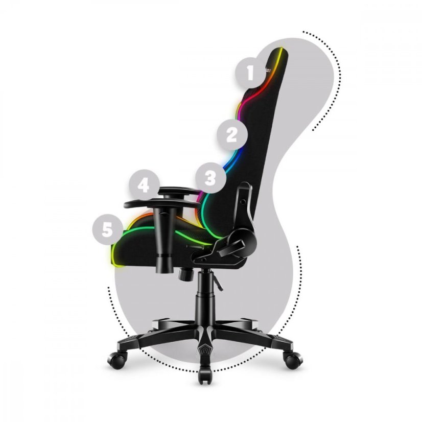Fantastické herní křeslo pro teenegery s LED osvětlením