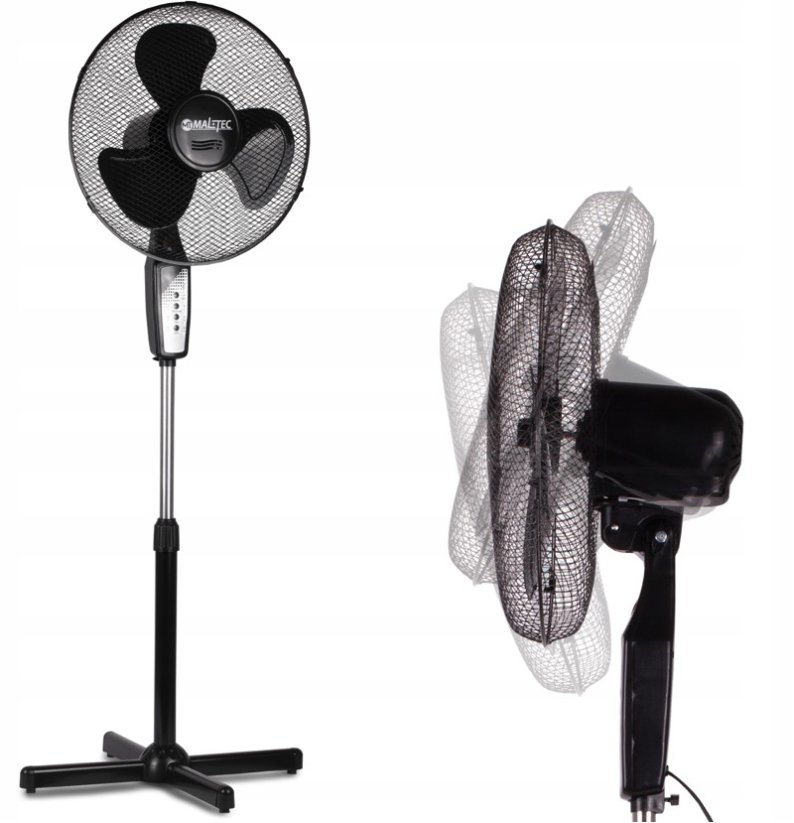 Čierny podlahový ventilátor MalTec WL85-BR