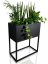 Черна елегантна метална саксия LOFT FIORINO 42X22X50 см