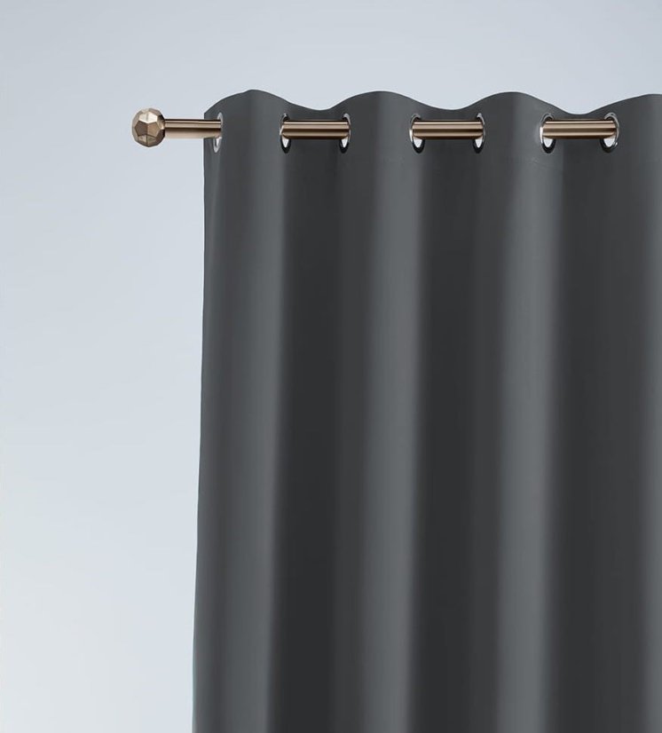 Modern sötétítő függöny 140 x 280 cm - sötétszürke