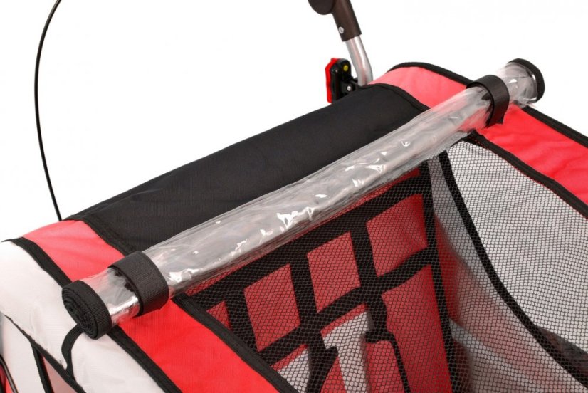 2 üléses kerékpár utánfutó lengéscsillapítóval + JOGGER piros