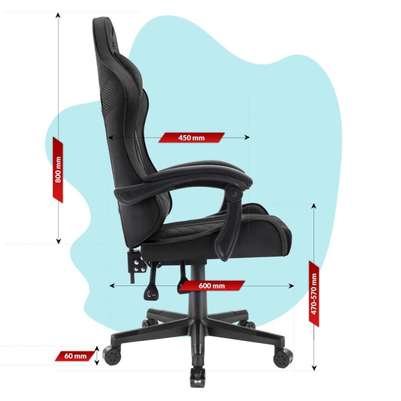 Scaun de joacă pentru copii HC - 1004 negru