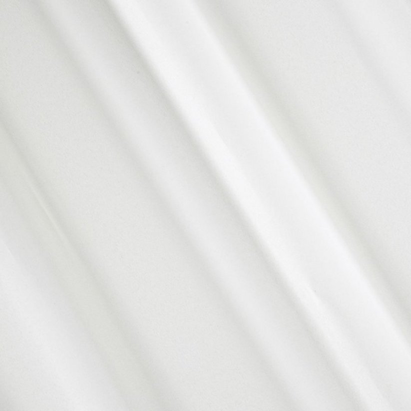 Snježnobijela ukrasna monokromatska zavjesa, zakačena na prstene 140 x 250 cm