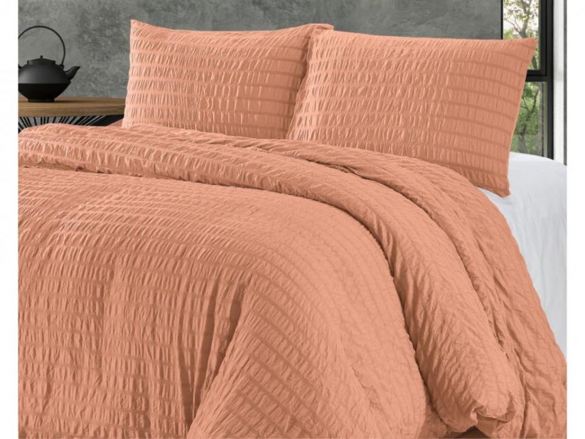 Jednofarebné posteľné obliečky oranžovej farby 200 x 220 cm