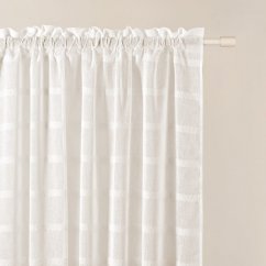 Měkká krémová záclona Maura se zavěšením na pásku 140 x 250 cm