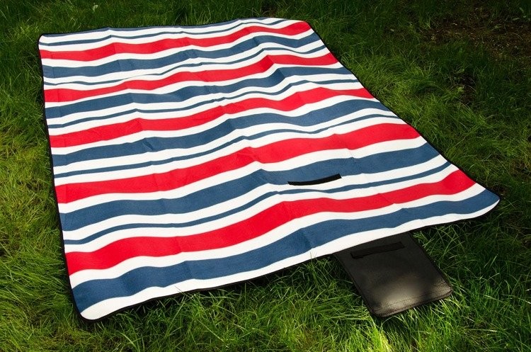 Pătură de picnic roșie și albastră de calitate