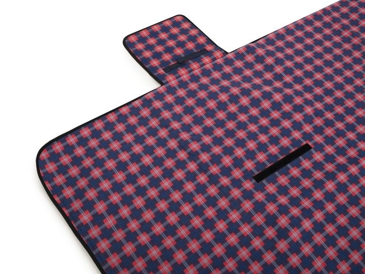 Kvalitná pikniková deka v modro červenej farbe