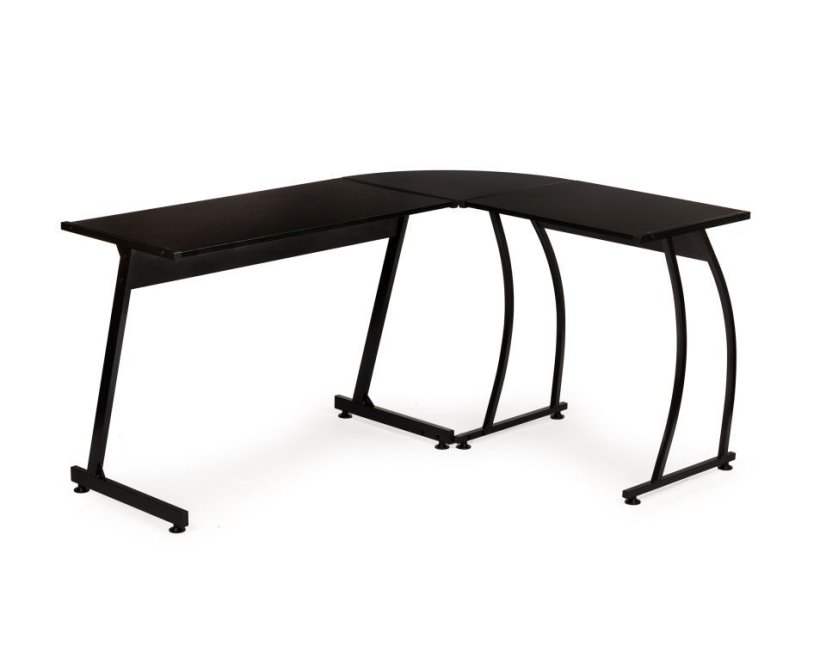 Moderna kotna miza  LOFT črna