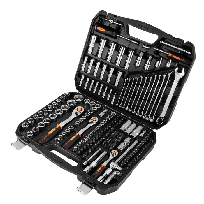 Nástrčkové kľúče 1/2", 3/8", 1/4", sada 219 ks, CrV 10-076 NEO