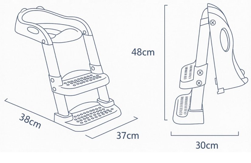 Gyermek WC-ülőke lépcsővel