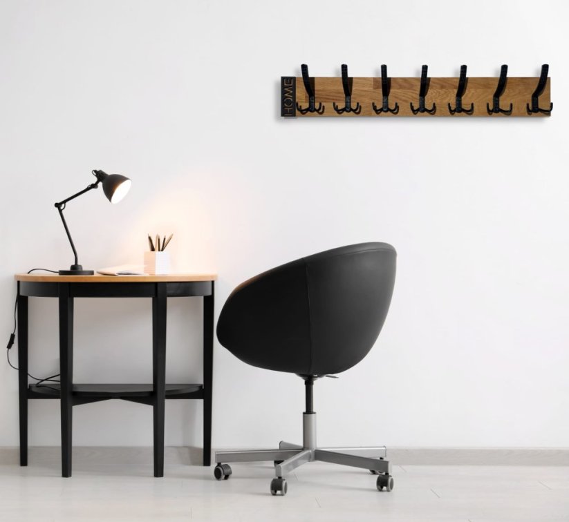 Minimalistický nástenný vešiak Modern Oak 80 cm