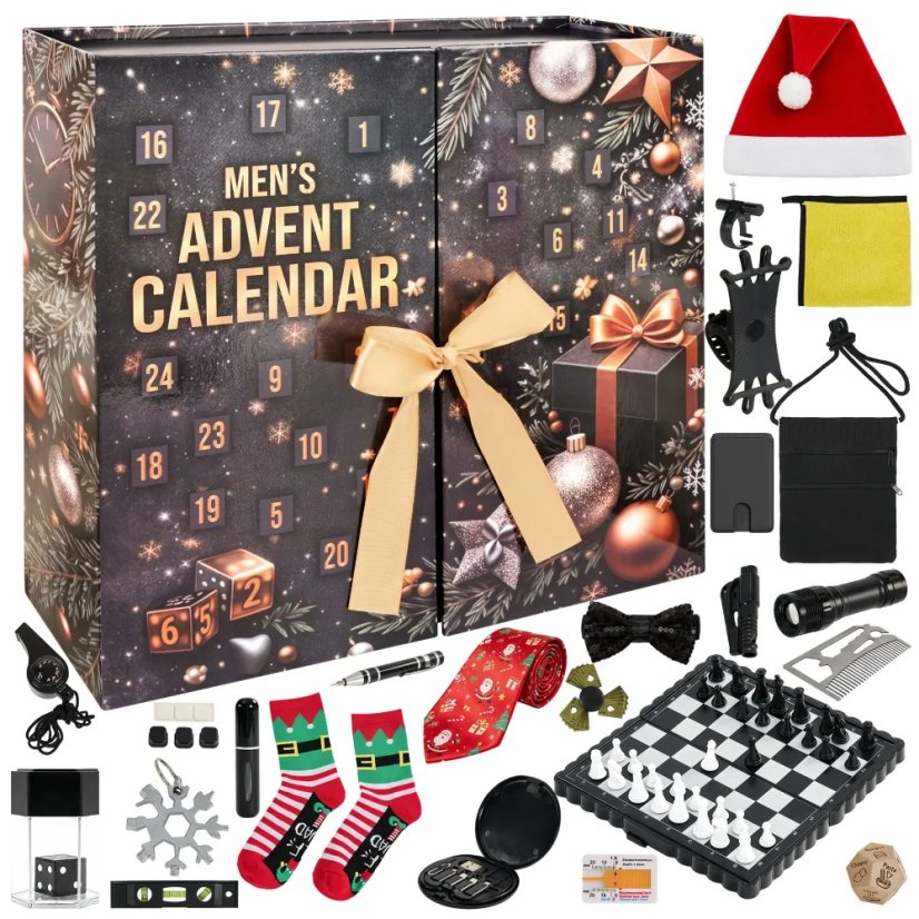 Adventní kalendář pro muže s 24 dárky a překvapeními