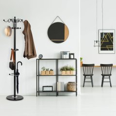 Fém ruhafogas fekete színben