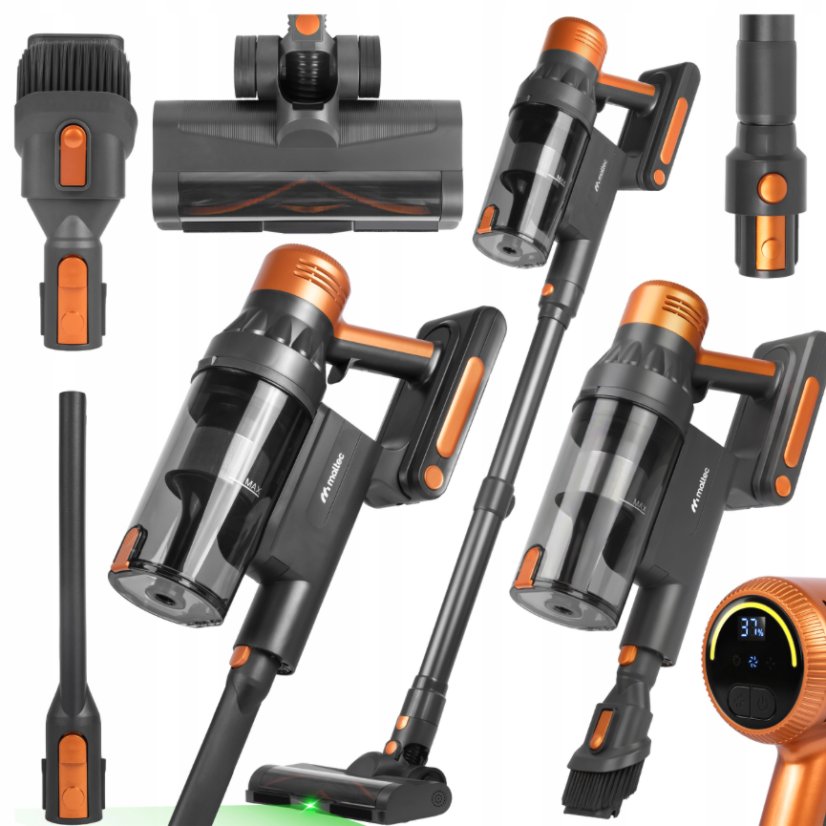 Bezdrôtový tyčový vysávač 3 v 1 TURBOCYCLONE PRO4000 – s LED elektrokefou, HEPA filtrom a výkonom 500 W