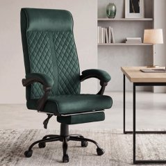 Ergonomická kancelářská židle HC-1030 s pružinovým sedákem a nosností 120 kg – smaragdová