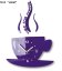 Ceas de perete "Este timpul pentru cafea" - Culoare: Portocalie