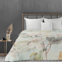 Pătură acrilică de lux cu motive florale tropicale