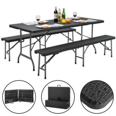 Pivski set Malmö - zložljiva miza + 2 klopi