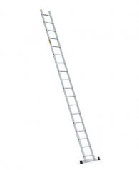 Hliníkový jednodielny oporný rebrík, 18 priečok a nosnosť 150 kg