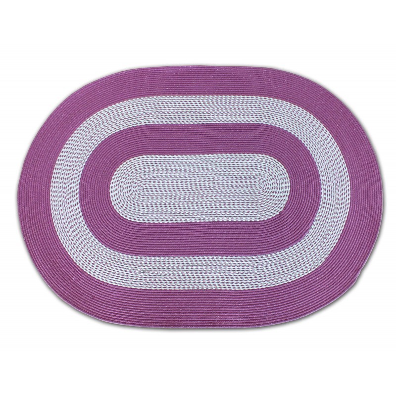 Tappeto ovale di qualità color viola
