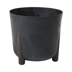 Sodoben sadilnik FRIDA v črni imitaciji betona 30 cm 