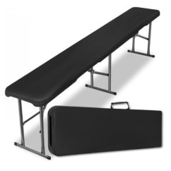 Panca pieghevole per catering 180 cm - nero