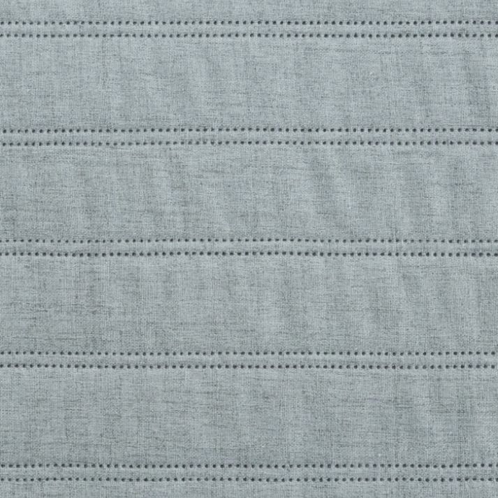 Prešito posteljno pregrinjalo z laneno teksturo - kovinsko modra