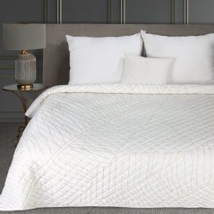 Dizajnový prehoz na posteľ LUNA bielej farby