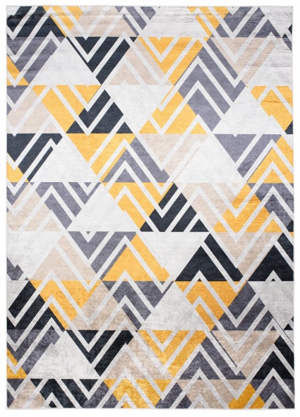 Unverwechselbarer Trendteppich mit geometrischem Muster