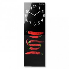 Dizajnové kuchynské hodiny s chilli