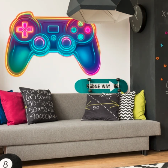 Falmatrica gyerekeknek és tizenéveseknek - neon játékvezérlő