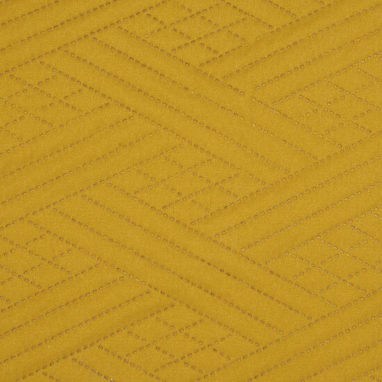 Copriletto moderno giallo con motivo geometrico