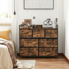 Stylová komoda se 7 prostornými zásuvkami - rustikální styl