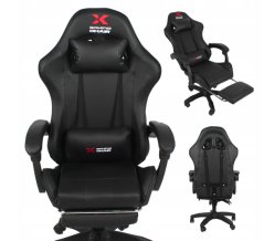 Xgaming igralni stol z naslonom za noge - črn
