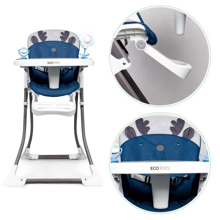 Scaun de sufragerie modern albastru