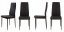Komplet 4 stolov v črni barvi s sodobnim dizajnom
