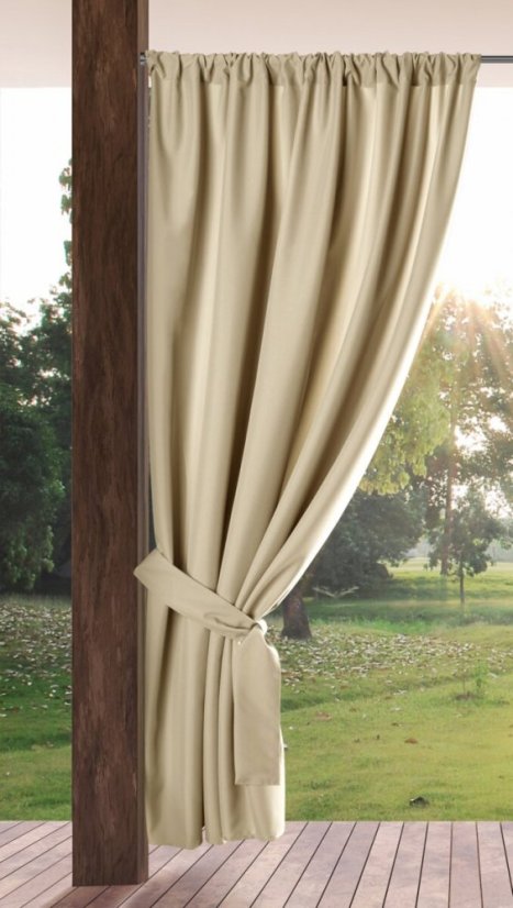 Gazebo Vorhang in schönem Beige 155x200 cm