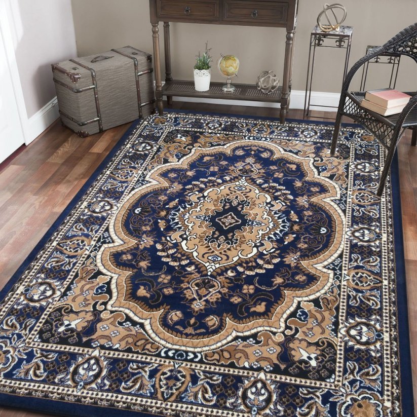 Vintage koberec v modré barvě - Rozměr koberce: Šířka: 150 cm | Délka: 210 cm