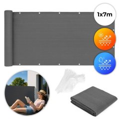 Schermo per balconi in HDPE con rete - schermo protettivo per balconi e recinzioni