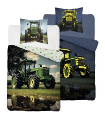Gyermek ágynemű 100% pamut - Traktor - világít a sötétben