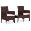 Mobili da giardino in rattan - set 2 sedie + tavolo