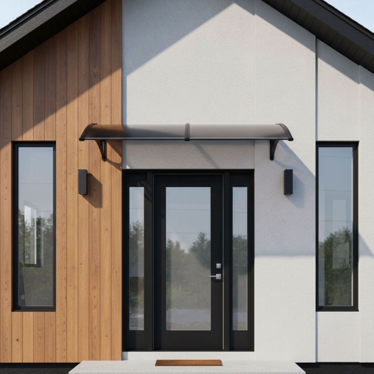 Polykarbonátová dvojitá strieška nad vchodové dvere 200 x 100 cm