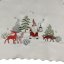 Stole alb de Crăciun cu broderie de elf și ren Stole alb de Crăciun cu broderie de elf și ren