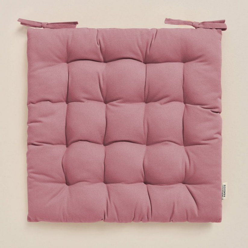 Pernă de scaun din bumbac roz artistic