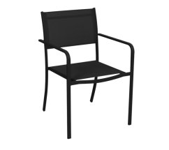 Elegáns fém kerti szék - fekete