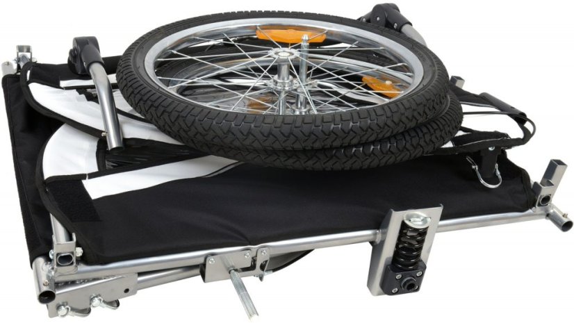 Remorcă pentru biciclete cu 2 locuri + JOGGER negru